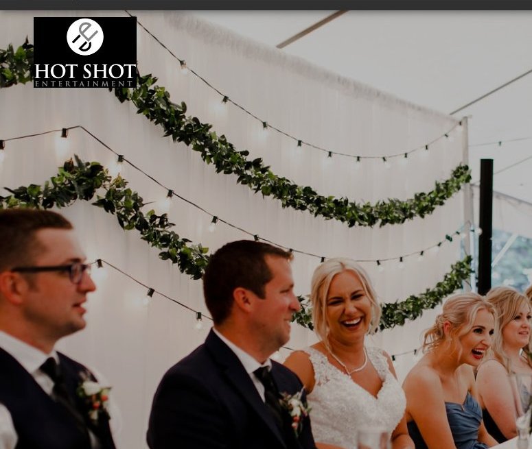 Wedding reception — bride and wedding party at head table
